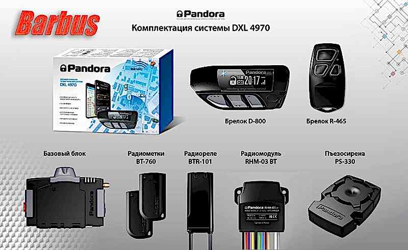 BARBUS. Автосигнализация Pandora DXL 4970. Комплектация Pandora DXL 4970