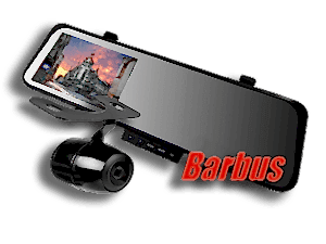 Зеркало заднего вида с видеорегистратором и камерой